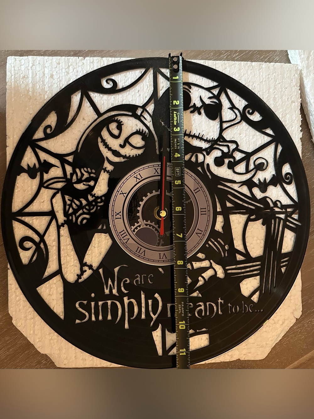 Disney Nightmare Before Christmas Vinyl Record Wall Clock – Jack & Sally - Picture 6 of 7